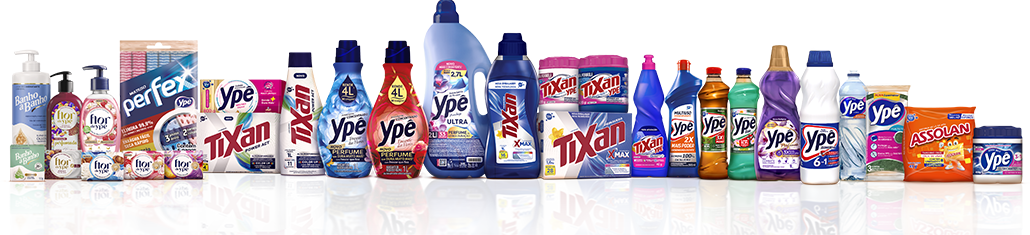 Embalagens de diversos produtos Ypê participantes da promoção